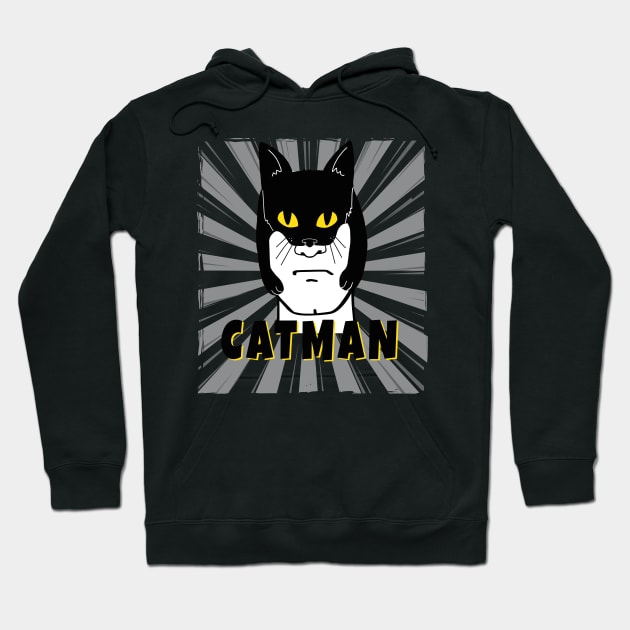 CatMan New Super Hero in Town Hoodie by SusanaDesigns